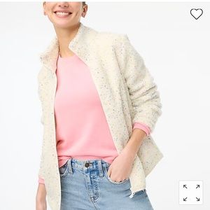 New With Tags J. Crew Flecked Sherpa Full-Zip Pullover